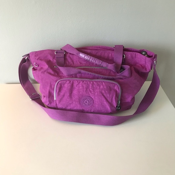 Kipling Vibrant Purple Tote Crossbody Bag - Picture 4 of 6